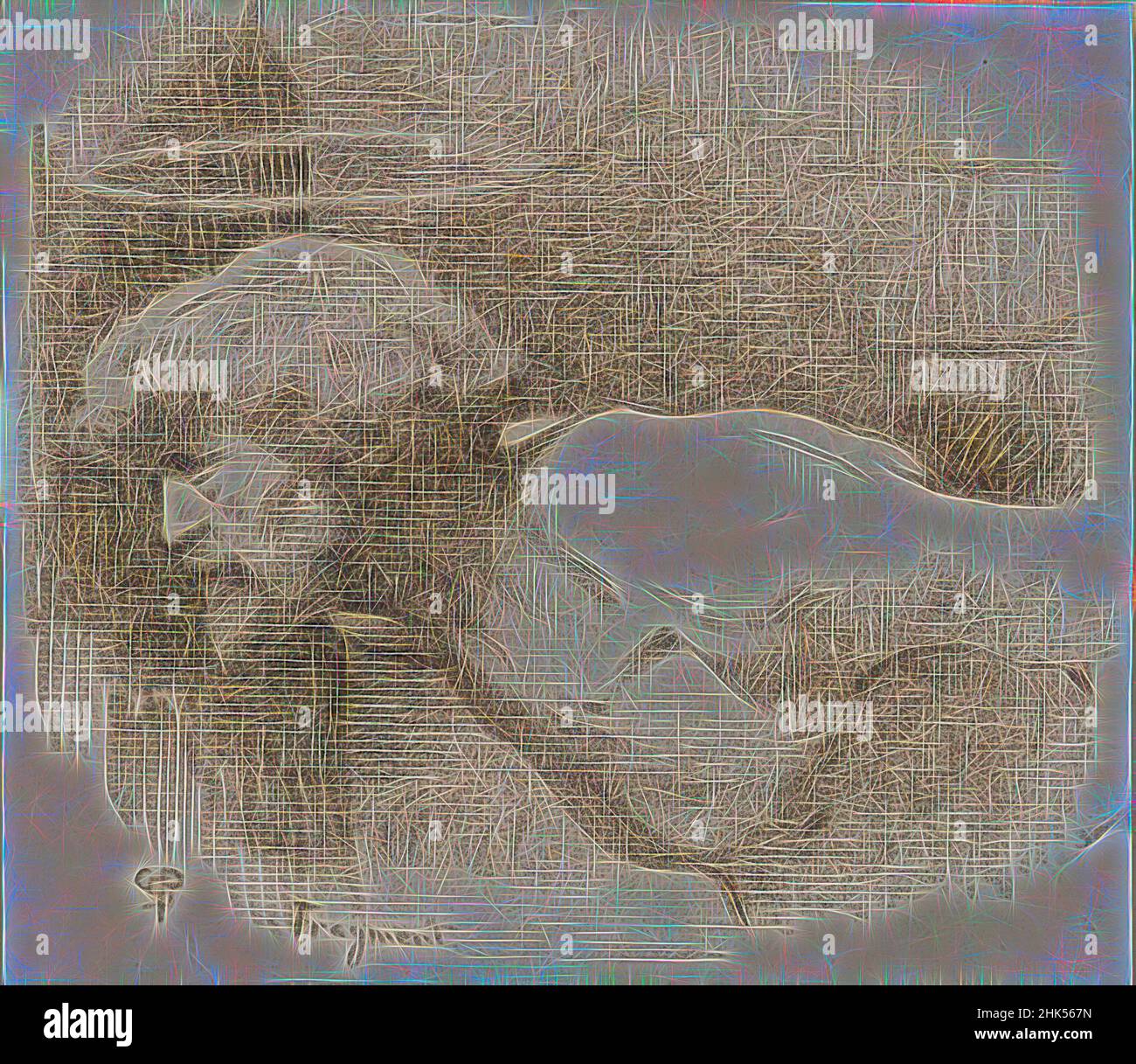 Inspiriert von der Studie für „The Entheading of St. John the Baptist“, Charles Sprague Pearce, Amerikaner, 1851-1914, Crayon auf Papier, Ca. 1881, Blatt: 6 1/8 x 7 in., 15,6 x 17,8 cm, Amerikaner, christentum, Buntstift, Zeichnung, Ausführung, feine Linien, Halo, Märtyrer, Neues Testament, Prediger, Prophet, religiöse Kunst, neu erfunden von Artotop. Klassische Kunst neu erfunden mit einem modernen Twist. Design von warmen fröhlichen Leuchten der Helligkeit und Lichtstrahl Strahlkraft. Fotografie inspiriert von Surrealismus und Futurismus, umarmt dynamische Energie der modernen Technologie, Bewegung, Geschwindigkeit und Kultur zu revolutionieren Stockfoto