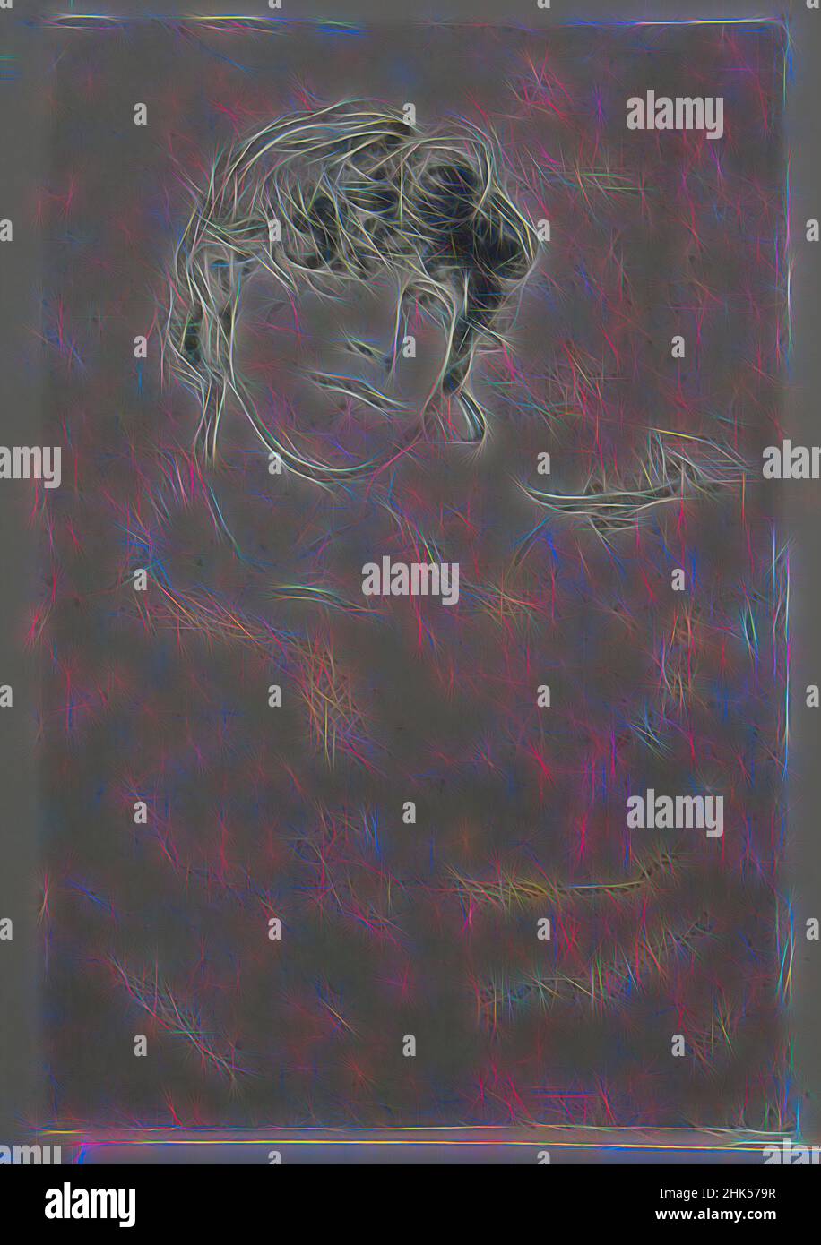 Inspiriert von Einem Studienleiter, Robert Frederick Blum, Amerikaner, 1857-1903, Radierung auf cremefarbenem Japan-Papier, n.d., Blatt: 15 3/8 x 10 7/16 Zoll, 39,1 x 26,5 cm, neu erfunden von Artotop. Klassische Kunst neu erfunden mit einem modernen Twist. Design von warmen fröhlichen Leuchten der Helligkeit und Lichtstrahl Strahlkraft. Fotografie inspiriert von Surrealismus und Futurismus, umarmt dynamische Energie der modernen Technologie, Bewegung, Geschwindigkeit und Kultur zu revolutionieren Stockfoto