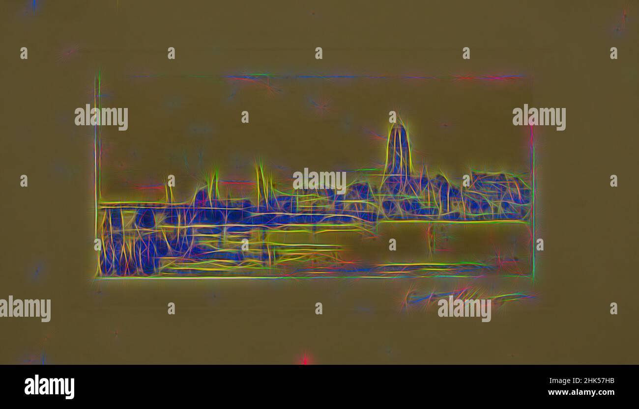 Inspiriert von Deventer, Charles Adams Platt, Amerikaner, 1861-1933, Radierung auf weißem Papier, 1885, Blatt: 4 15/16 x 8 Zoll, 12,5 x 20,3 cm, neu erfunden von Artotop. Klassische Kunst neu erfunden mit einem modernen Twist. Design von warmen fröhlichen Leuchten der Helligkeit und Lichtstrahl Strahlkraft. Fotografie inspiriert von Surrealismus und Futurismus, umarmt dynamische Energie der modernen Technologie, Bewegung, Geschwindigkeit und Kultur zu revolutionieren Stockfoto