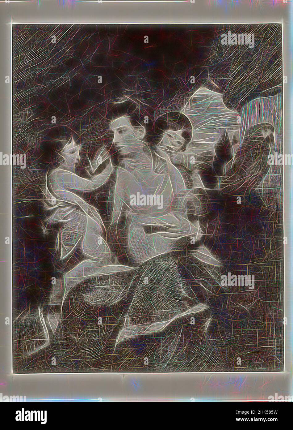 Inspiriert von Lady Cockhurn und Family, Holzgravurblock, 6 7/8 x 5 1/4 x 15/16 Zoll, 17,4 x 13,4 x 2,4 cm, neu gestaltet von Artotop. Klassische Kunst neu erfunden mit einem modernen Twist. Design von warmen fröhlichen Leuchten der Helligkeit und Lichtstrahl Strahlkraft. Fotografie inspiriert von Surrealismus und Futurismus, umarmt dynamische Energie der modernen Technologie, Bewegung, Geschwindigkeit und Kultur zu revolutionieren Stockfoto