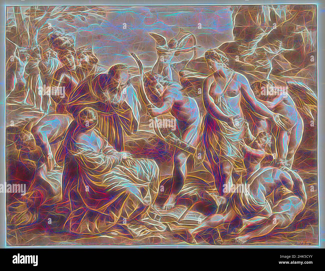 Inspiriert von Allegory von der Macht der Venus, Jan de Bisschop, Alessandro Turchi, neu erfunden von Artotop. Klassische Kunst neu erfunden mit einem modernen Twist. Design von warmen fröhlichen Leuchten der Helligkeit und Lichtstrahl Strahlkraft. Fotografie inspiriert von Surrealismus und Futurismus, umarmt dynamische Energie der modernen Technologie, Bewegung, Geschwindigkeit und Kultur zu revolutionieren Stockfoto