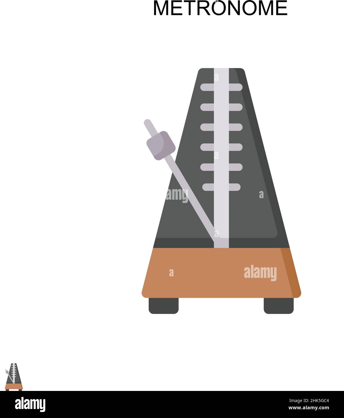 Einfaches Metronom-Vektorsymbol. Illustration Symbol Design-Vorlage für Web mobile UI-Element. Stock Vektor