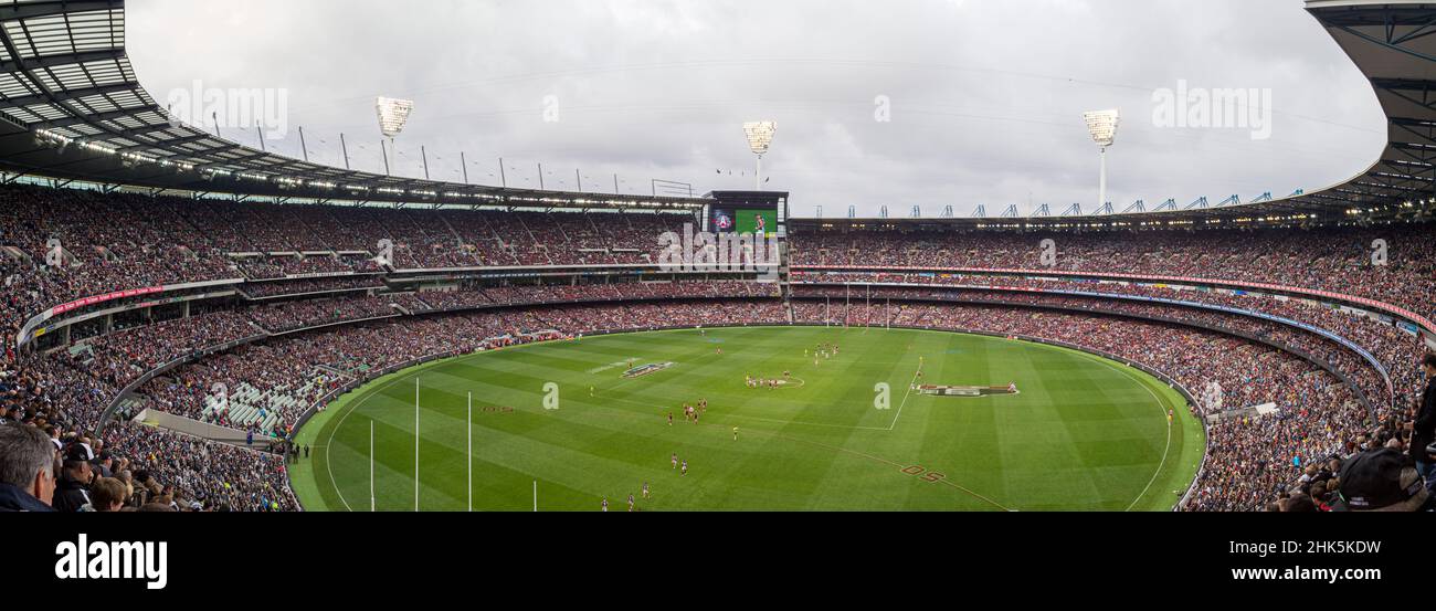 Panoramablick Auf Melbourne Cricket Ground Stockfoto Panoramablick Auf Melbourne Cricket Ground Stockfoto