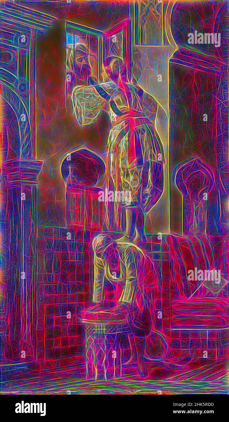 Inspiriert von der Tryst, Unbekannt, 19th–20th Jahrhundert, Öl auf Tafel, Gemälde, 21 11/16 x 12 13/16 Zoll (55,1 x 32,5 cm, neu erfunden von Artotop. Klassische Kunst neu erfunden mit einem modernen Twist. Design von warmen fröhlichen Leuchten der Helligkeit und Lichtstrahl Strahlkraft. Fotografie inspiriert von Surrealismus und Futurismus, umarmt dynamische Energie der modernen Technologie, Bewegung, Geschwindigkeit und Kultur zu revolutionieren Stockfoto