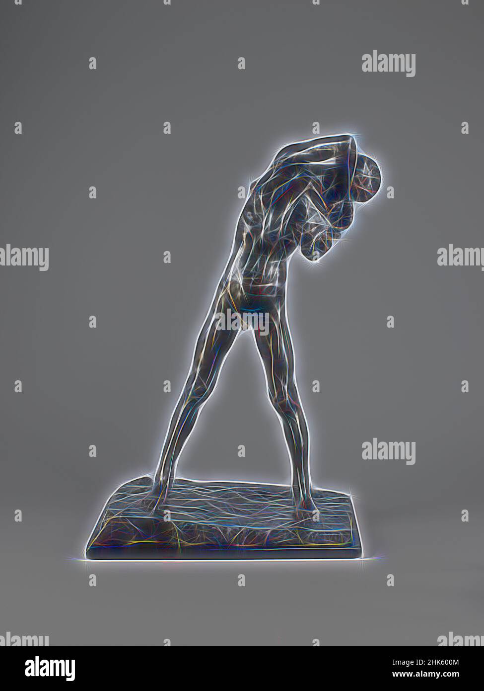 George Minne, Belgier, 1866–1941, 1897, Cast 1897–1903, Bronze, Brüssel, Provinz Bruxelles, Belgien, Europa, Skulptur, 26 1/8 × 10 3/8 × 16 3/4 Zoll (66,4 × 26,4 × 42,5 cm, neu erfunden von Artotop. Klassische Kunst neu erfunden mit einem modernen Twist. Design von warmen fröhlichen Leuchten der Helligkeit und Lichtstrahl Strahlkraft. Fotografie inspiriert von Surrealismus und Futurismus, umarmt dynamische Energie der modernen Technologie, Bewegung, Geschwindigkeit und Kultur zu revolutionieren Stockfoto