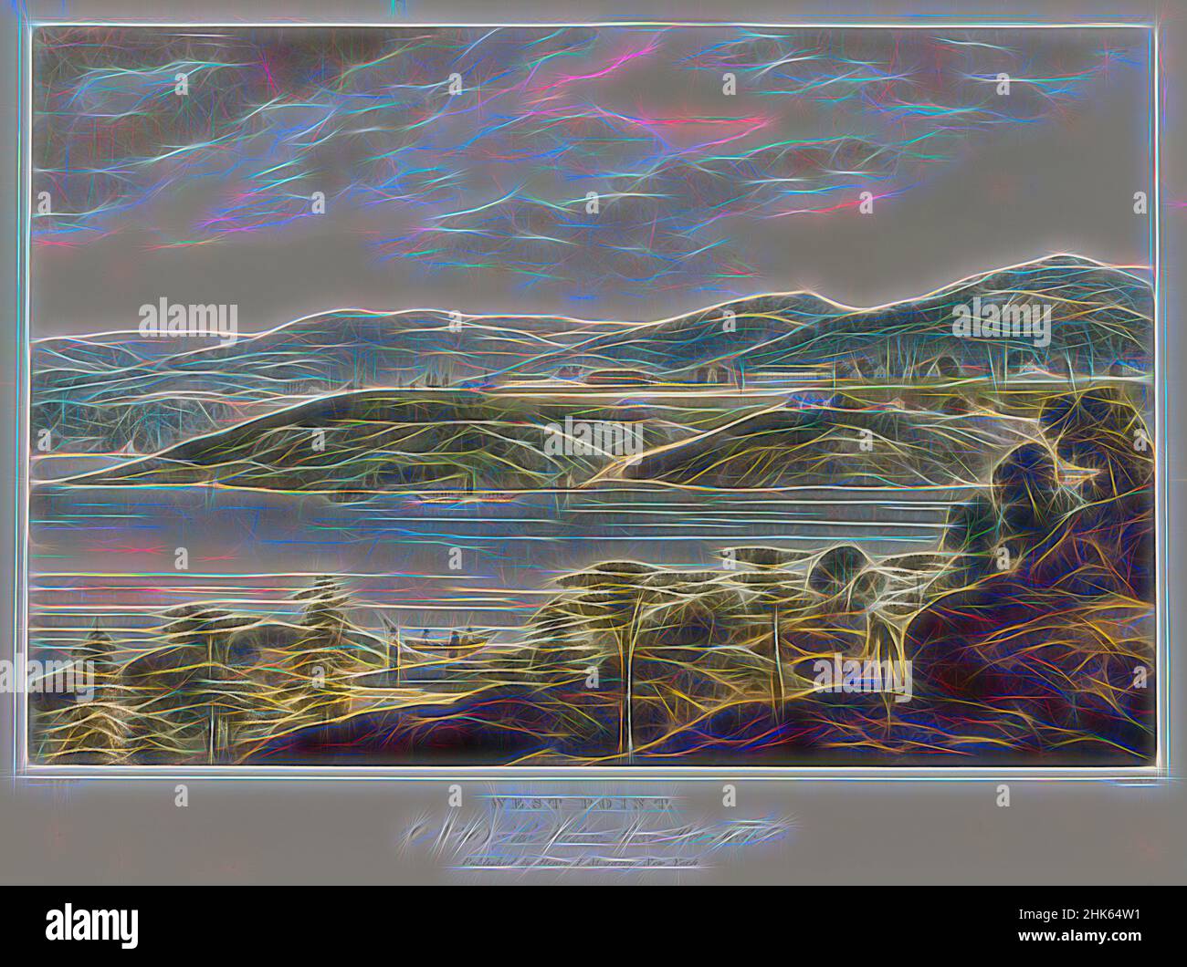 Inspiriert von West Point, von „The Hudson River Portfolio“, William Guy Wall, Irisch, 1792–nach 1864, John Hill, American (Born England), 1770–1850, 1825, handkoloriertes Aquatinta, Radierung, Und Gravur, West Point, New York, USA, Nord- und Mittelamerika, Drucke, Bild: 16 1/8 x 21 3/4 Zoll (, Neu erfunden von Artotop. Klassische Kunst neu erfunden mit einem modernen Twist. Design von warmen fröhlichen Leuchten der Helligkeit und Lichtstrahl Strahlkraft. Fotografie inspiriert von Surrealismus und Futurismus, umarmt dynamische Energie der modernen Technologie, Bewegung, Geschwindigkeit und Kultur zu revolutionieren Stockfoto
