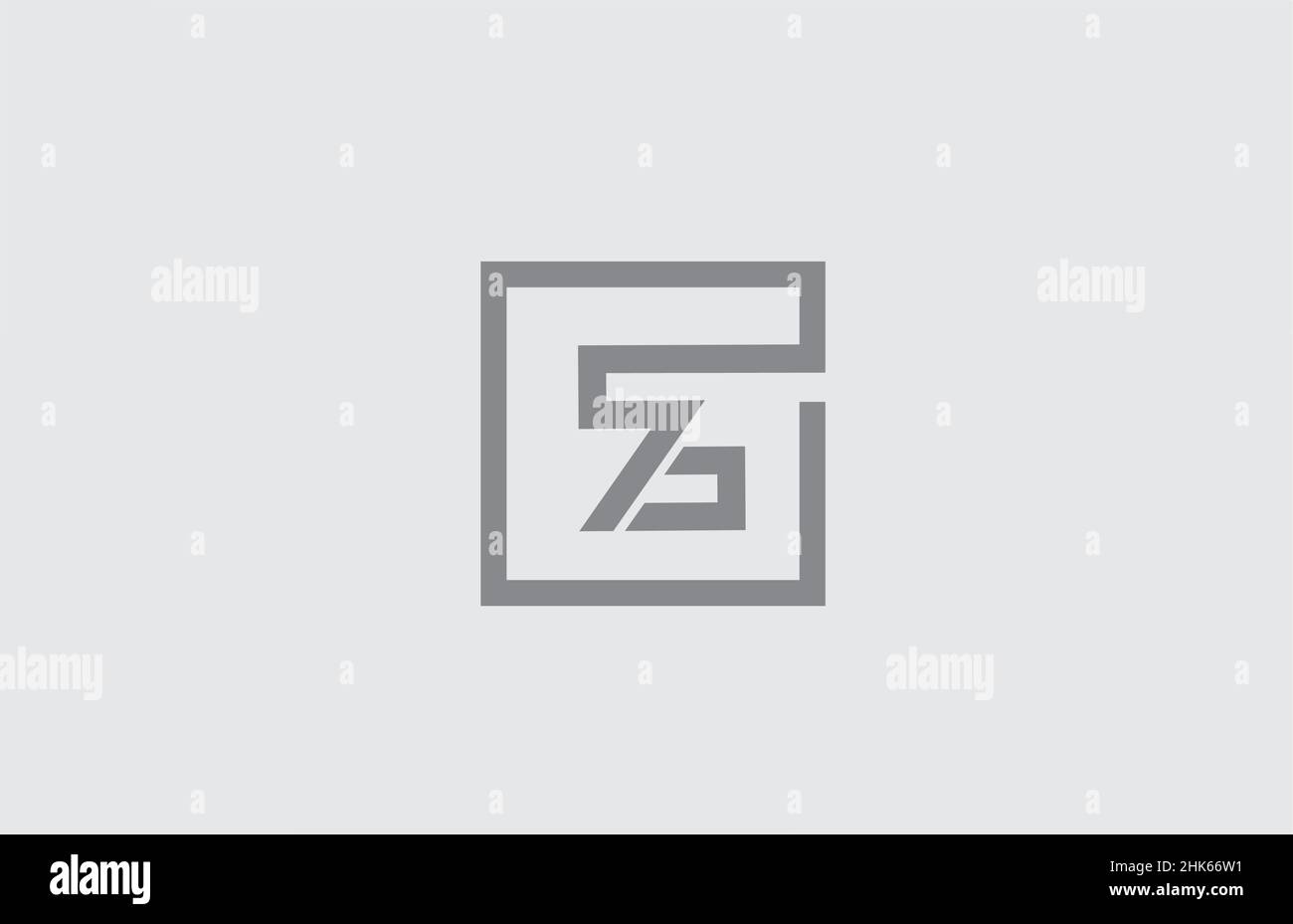 Z-Linie Alphabet Buchstaben Logo Symbol Design. Kreative Vorlage für Unternehmen und Unternehmen in grauer Farbe Stock Vektor