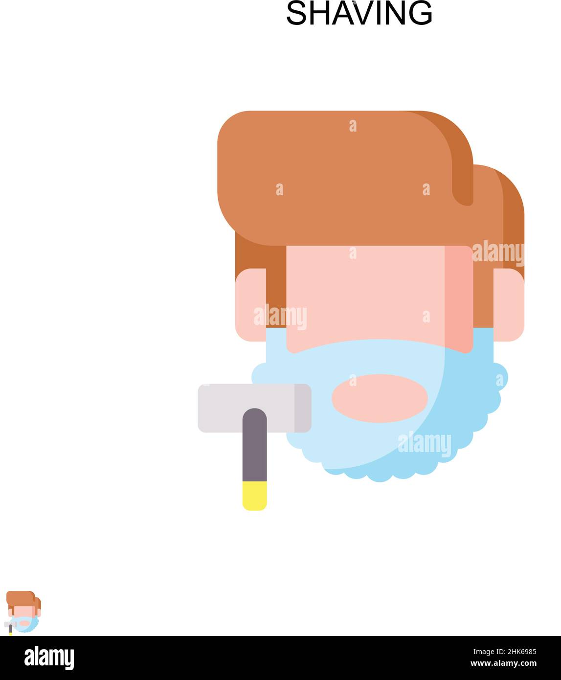 Einfaches Vektorsymbol für Rasur. Illustration Symbol Design-Vorlage für Web mobile UI-Element. Stock Vektor Einfaches Vektorsymbol für Rasur. Illustration Symbol Design-Vorlage für Web mobile UI-Element. Stock Vektor