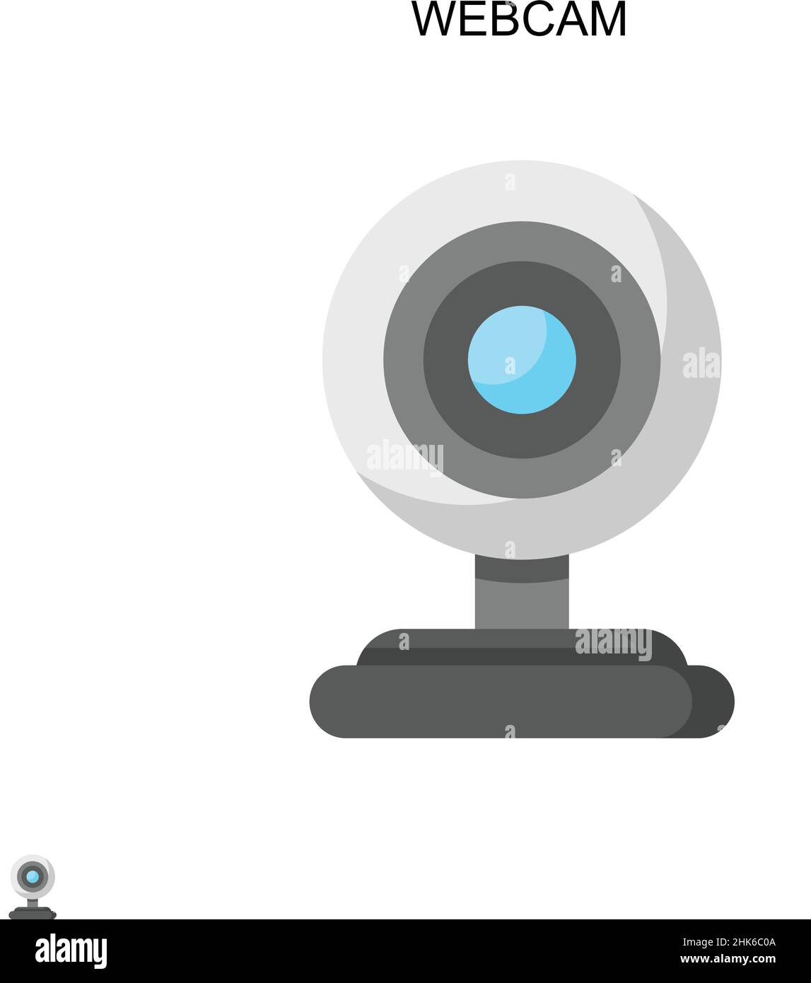 Webcam einfaches Vektorsymbol. Illustration Symbol Design-Vorlage für Web mobile UI-Element. Stock Vektor