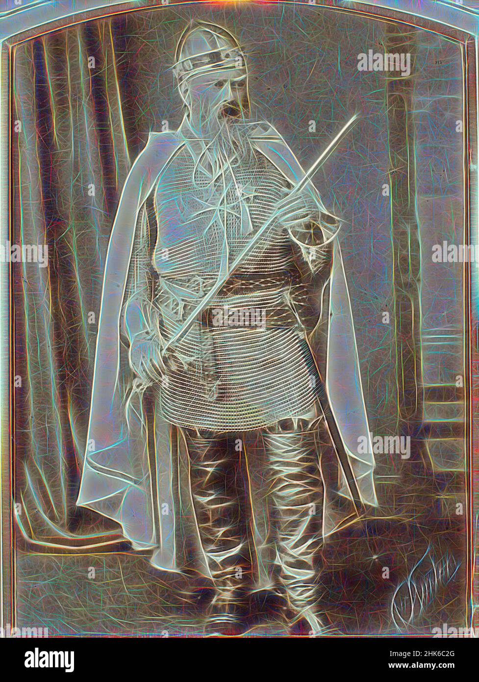 Inspiriert von L. Court, The Ghost, Hamlet, Burton Brothers Studio, Fotostudio, Um 1890, Dunedin, Fotografie, neu erfunden von Artotop. Klassische Kunst neu erfunden mit einem modernen Twist. Design von warmen fröhlichen Leuchten der Helligkeit und Lichtstrahl Strahlkraft. Fotografie inspiriert von Surrealismus und Futurismus, umarmt dynamische Energie der modernen Technologie, Bewegung, Geschwindigkeit und Kultur zu revolutionieren Stockfoto