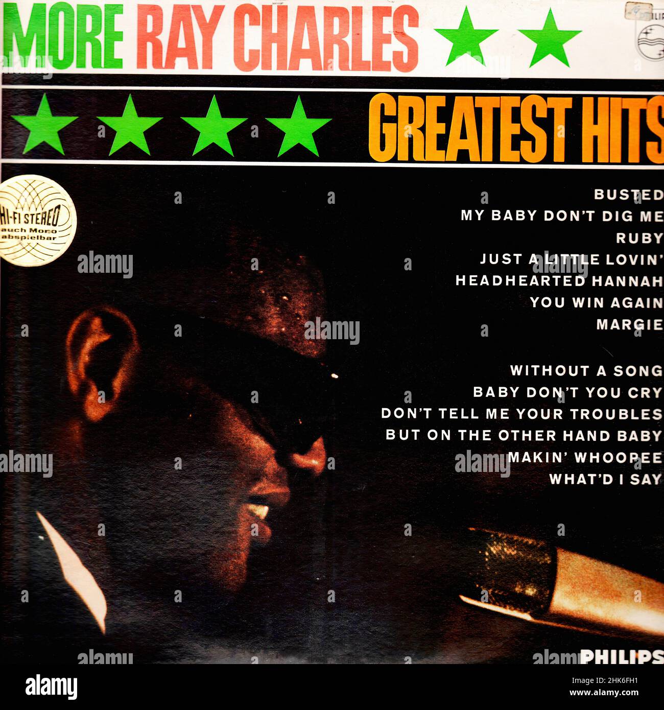 Vintage Vinyl Plattencover - Charles, Ray - More Greatest Hits - D - 1967 Stockfoto