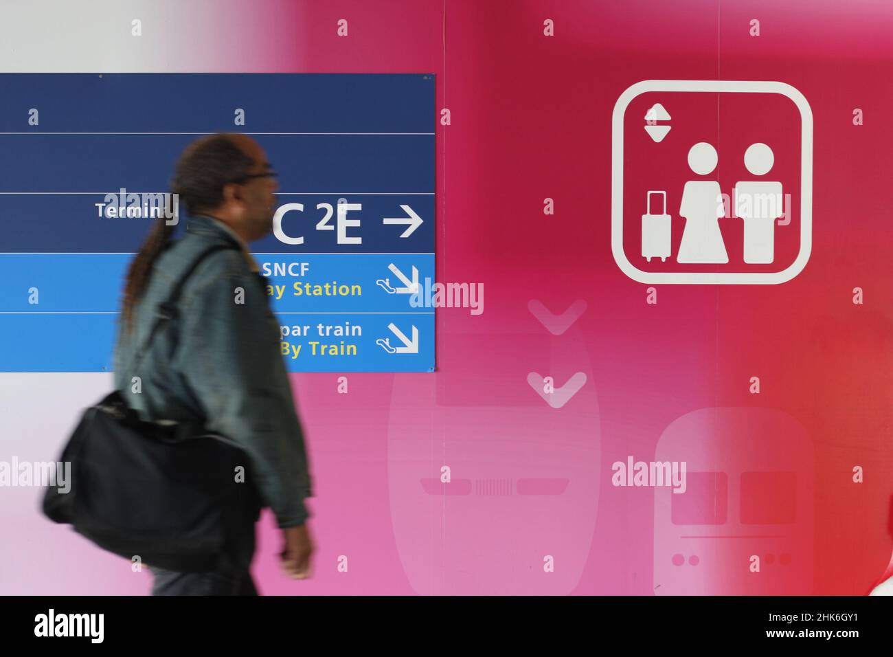 Flughafen Charles de Gaulle in Paris Frankreich Stockfoto