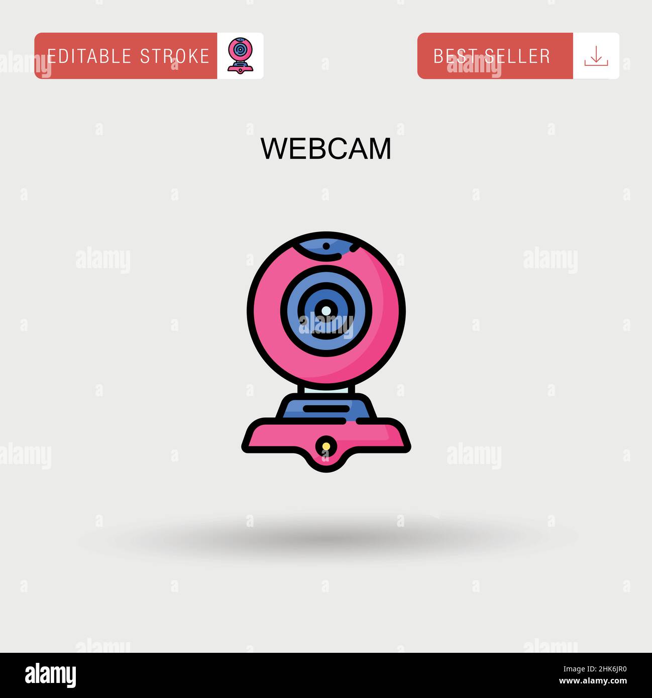 Webcam einfaches Vektorsymbol. Stock Vektor