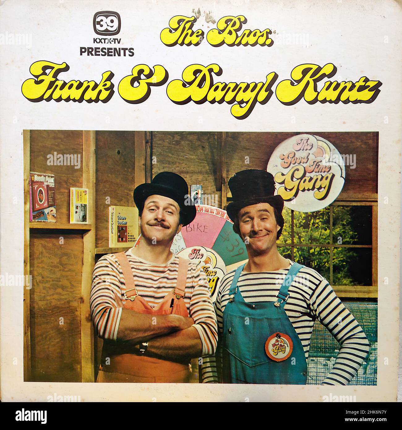 Vintage Vinyl Plattencover - Frank und Darryl Kuntz Stockfoto