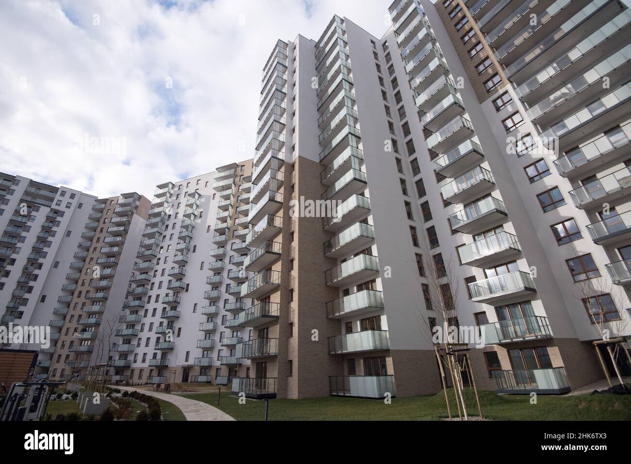 Mehrfamilienhaus in Danzig, Polen © Wojciech Strozyk / Alamy Stock Photo Stockfoto
