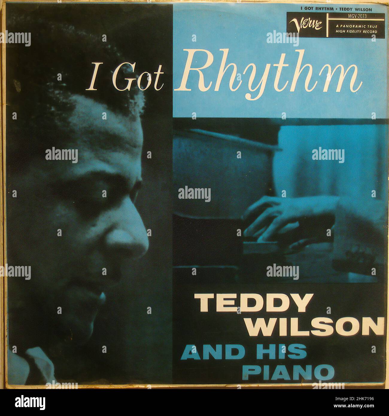 Vintage Vinyl Plattencover - Teddy Wilson und sein Klavier - I Got Rhythm Stockfoto
