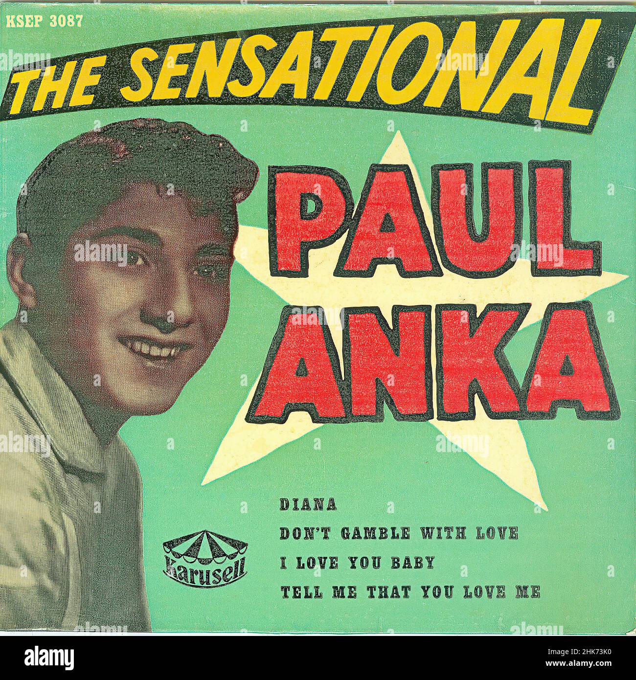 Vinylcover - Anka, Paul - Diana - EP - SW - 1958 Stockfoto