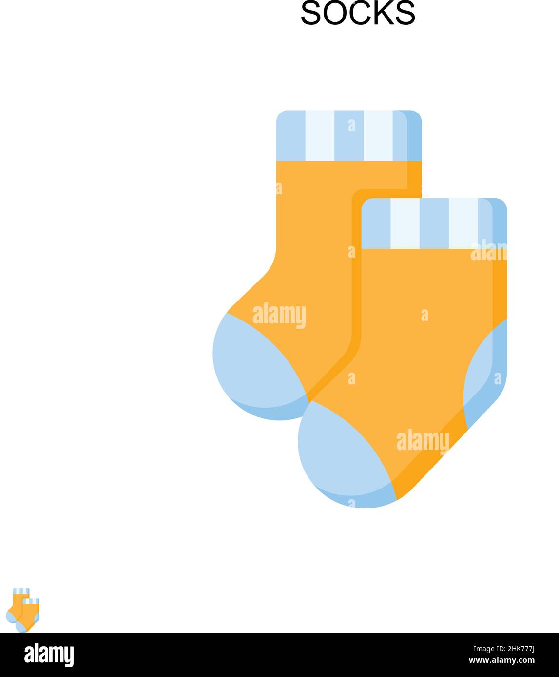 Einfaches Vektor-Symbol für Socken. Illustration Symbol Design-Vorlage für  Web mobile UI-Element Stock-Vektorgrafik - Alamy