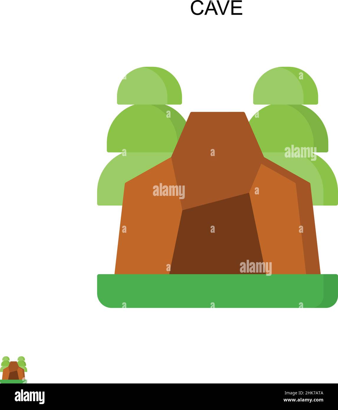 Einfaches Vektor-Symbol für Höhle. Illustration Symbol Design-Vorlage für Web mobile UI-Element. Stock Vektor