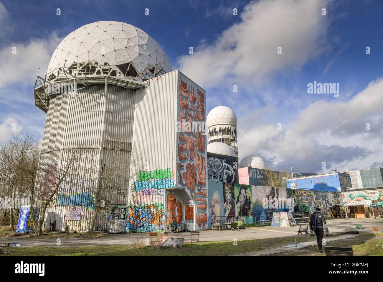 Ehemalige Radaranlagen, Hörstation Teufelsberg, Grunewald, Charlottenburg-Wilmersdorf, Berlin, Deutschland Stockfoto