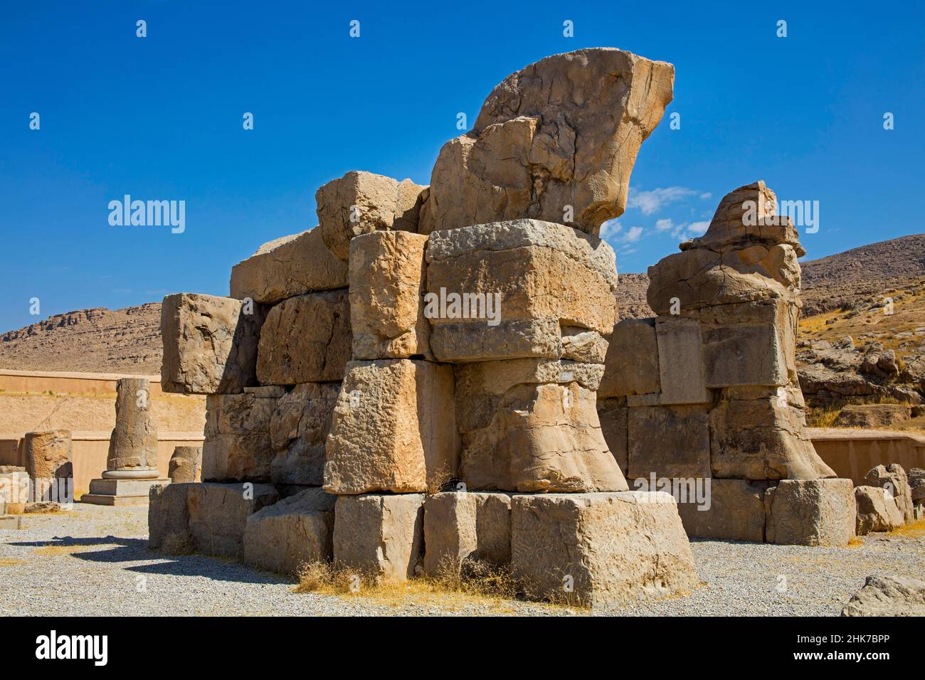 Bullenhauptstadt, Persepolis, Persepolis, Iran Stockfoto Bullenhauptstadt, Persepolis, Persepolis, Iran Stockfoto