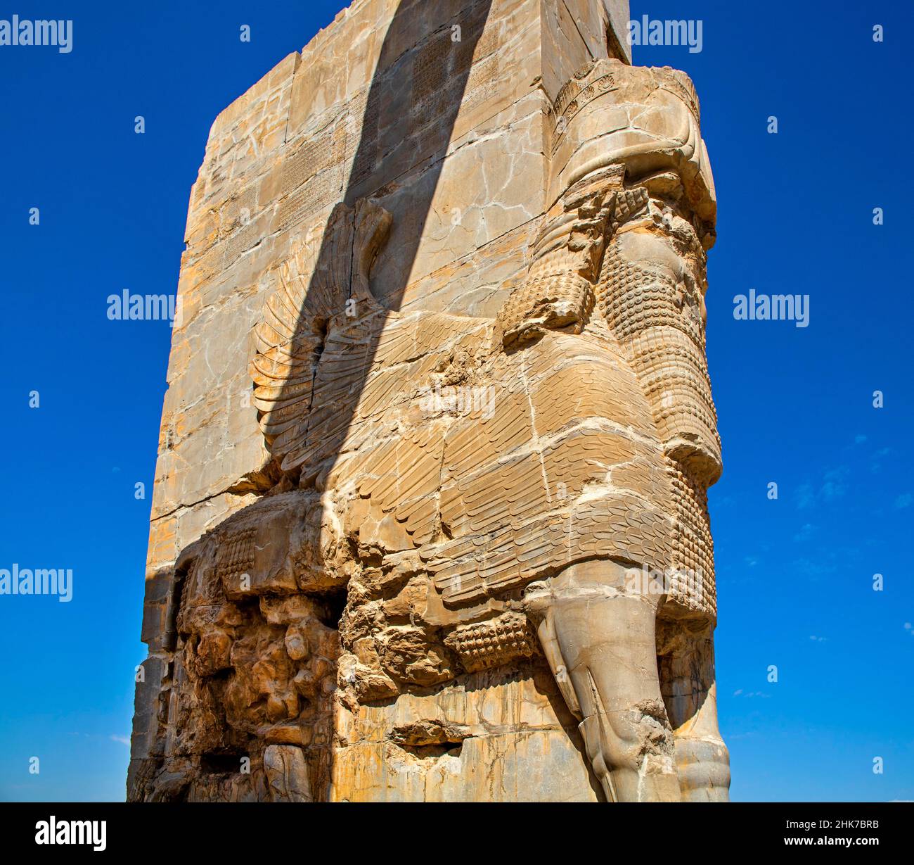 Tor aller Länder mit geflügelten Mischwesen, Persepolis, Persepolis, Iran Stockfoto Tor aller Länder mit geflügelten Mischwesen, Persepolis, Persepolis, Iran Stockfoto