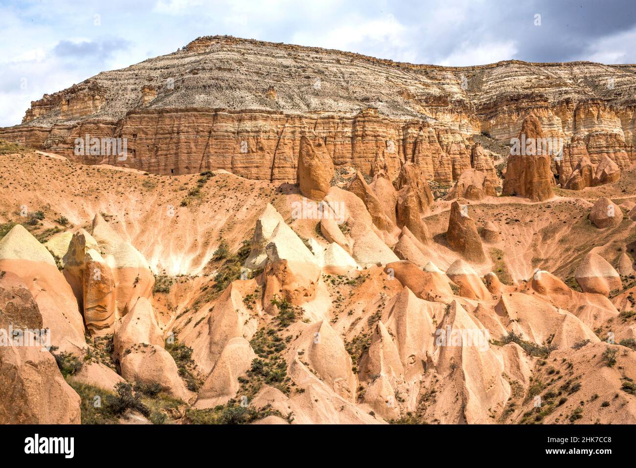 Pink Valley, Red Gorge Felsgalerien, fantastische Tuffsteinformationen, Kappadokien, Türkei, Kappadokien, Türkei Stockfoto