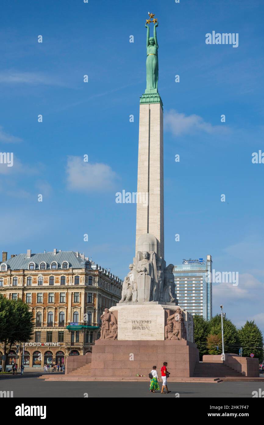 Freiheitsstatue, Riga, Lettland, Riga, Lettland Stockfoto