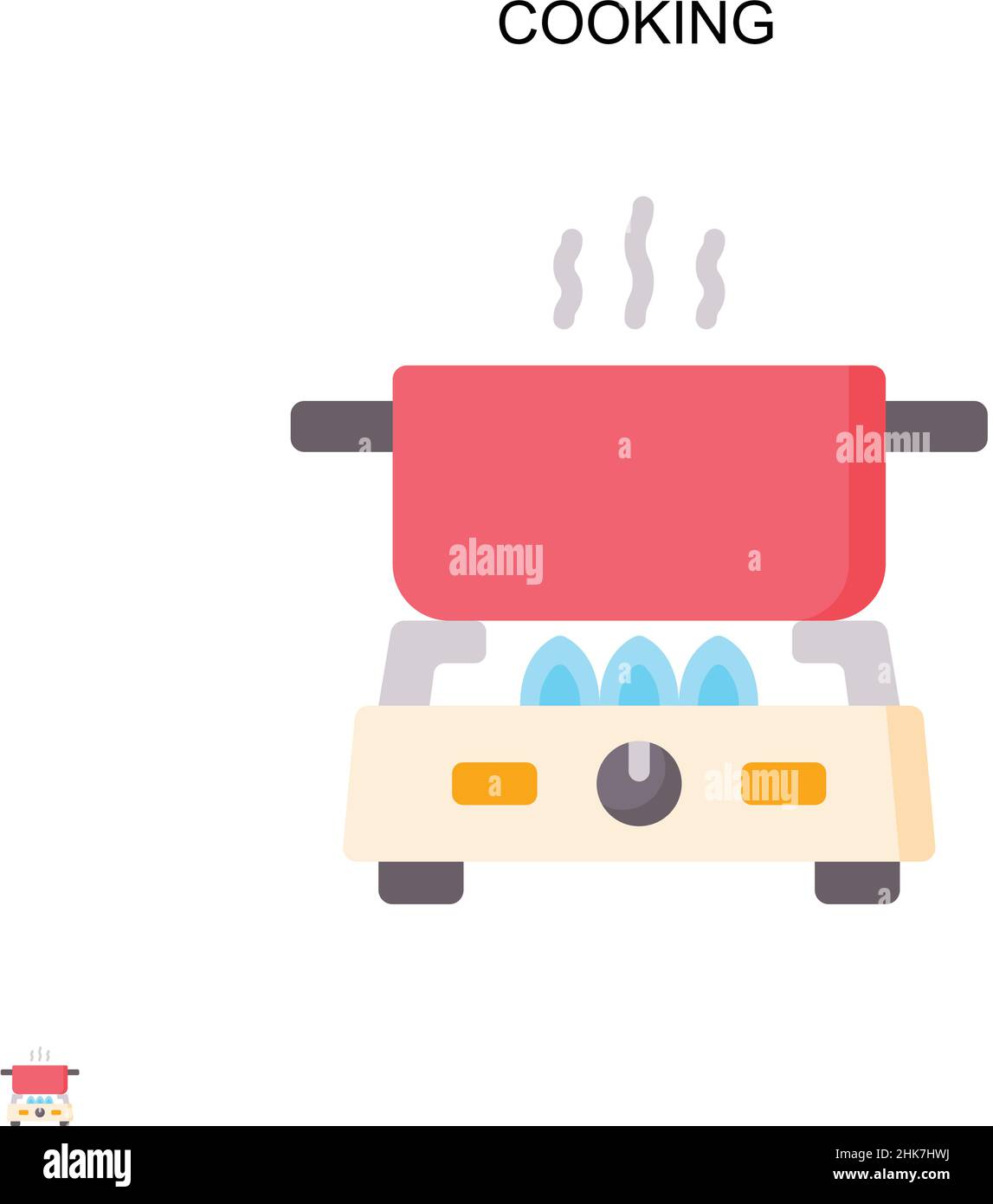 Einfaches Vektorsymbol Kochen. Illustration Symbol Design-Vorlage für Web mobile UI-Element. Stock Vektor