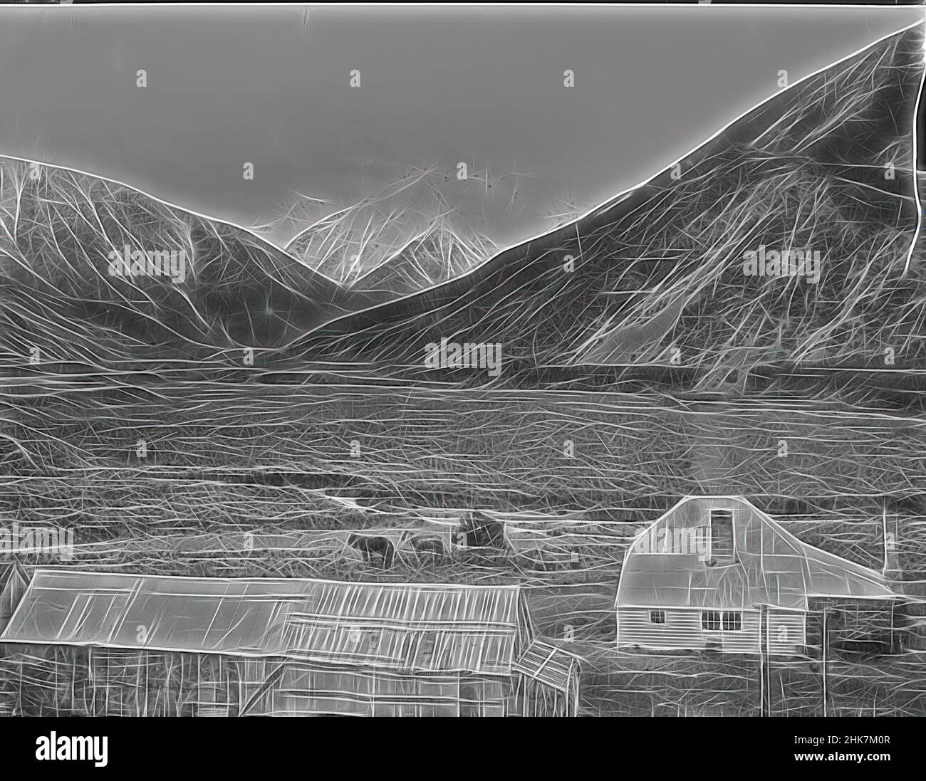 Inspiriert vom Hotel, Porters Pass, West Coast Road, Burton Brothers Studio, Fotostudio, 1880-1883, Dunedin, Schwarz-Weiß-Fotografie, neu erfunden von Artotop. Klassische Kunst neu erfunden mit einem modernen Twist. Design von warmen fröhlichen Leuchten der Helligkeit und Lichtstrahl Strahlkraft. Fotografie inspiriert von Surrealismus und Futurismus, umarmt dynamische Energie der modernen Technologie, Bewegung, Geschwindigkeit und Kultur zu revolutionieren Stockfoto