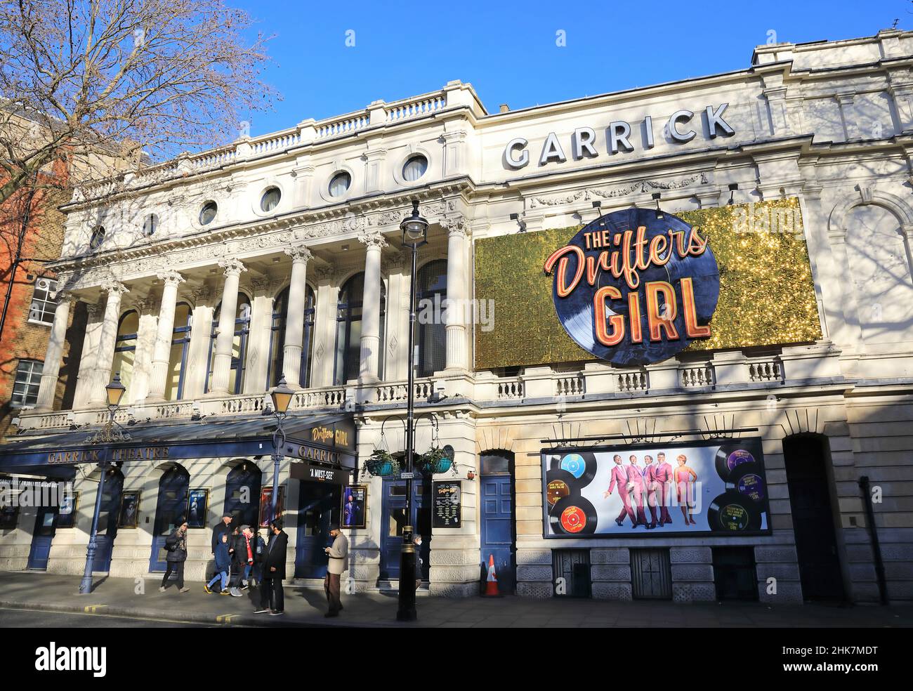 Das Drifters Girl Musical im Garrick Theater an der Charing Cross Road, im Zentrum von London, Großbritannien Stockfoto