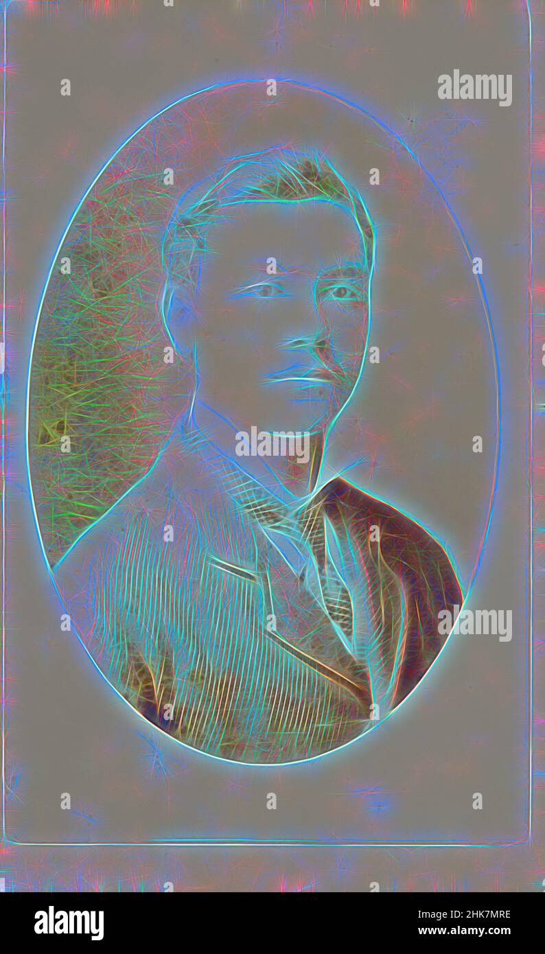 Inspiriert von man, Burton Brothers Studio, 1860s, Dunedin, Reimagined by Artotop. Klassische Kunst neu erfunden mit einem modernen Twist. Design von warmen fröhlichen Leuchten der Helligkeit und Lichtstrahl Strahlkraft. Fotografie inspiriert von Surrealismus und Futurismus, umarmt dynamische Energie der modernen Technologie, Bewegung, Geschwindigkeit und Kultur zu revolutionieren Stockfoto
