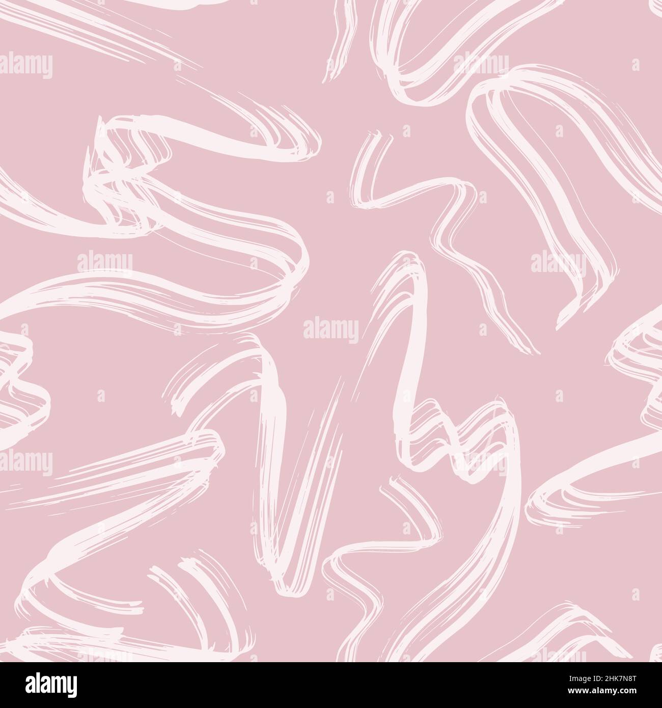 Nahtloses Muster – grunzige Pinselstriche in pastellrosa Tönen. Abstrakte Vektordarstellung. Geeignet zum Einwickeln von Papier, verschiedenen Textilien und als BA Stock Vektor
