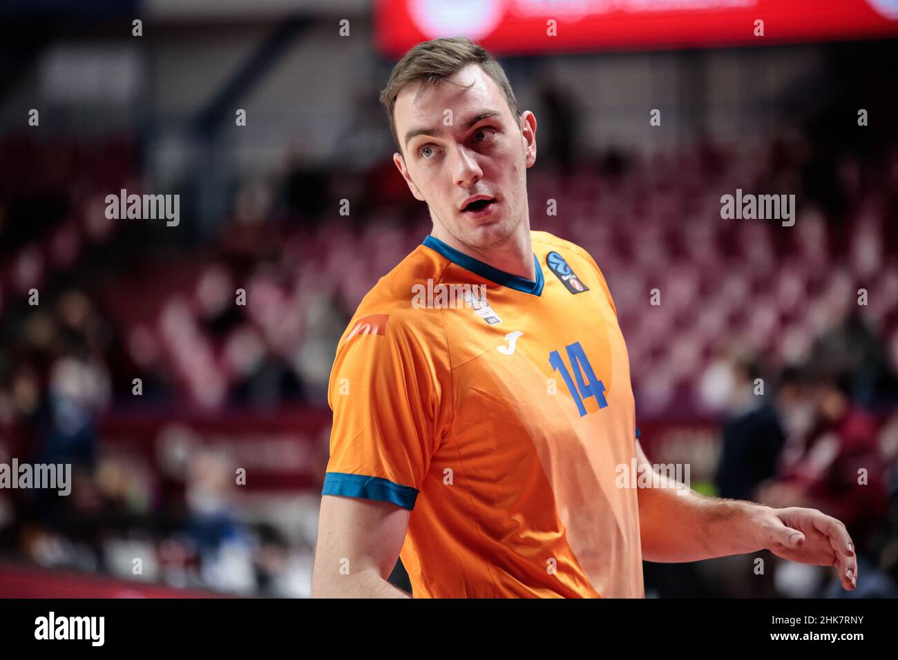 Venedig, Italien. 02nd. Februar 2022. Philipp Herkenhoff (Ratiopharm ULM) während Umana Reyer Venezia gegen Ratiopharm Ulm, Basketball EuroCup Championship in Venedig, Italien, Februar 02 2022 Quelle: Independent Photo Agency/Alamy Live News Stockfoto