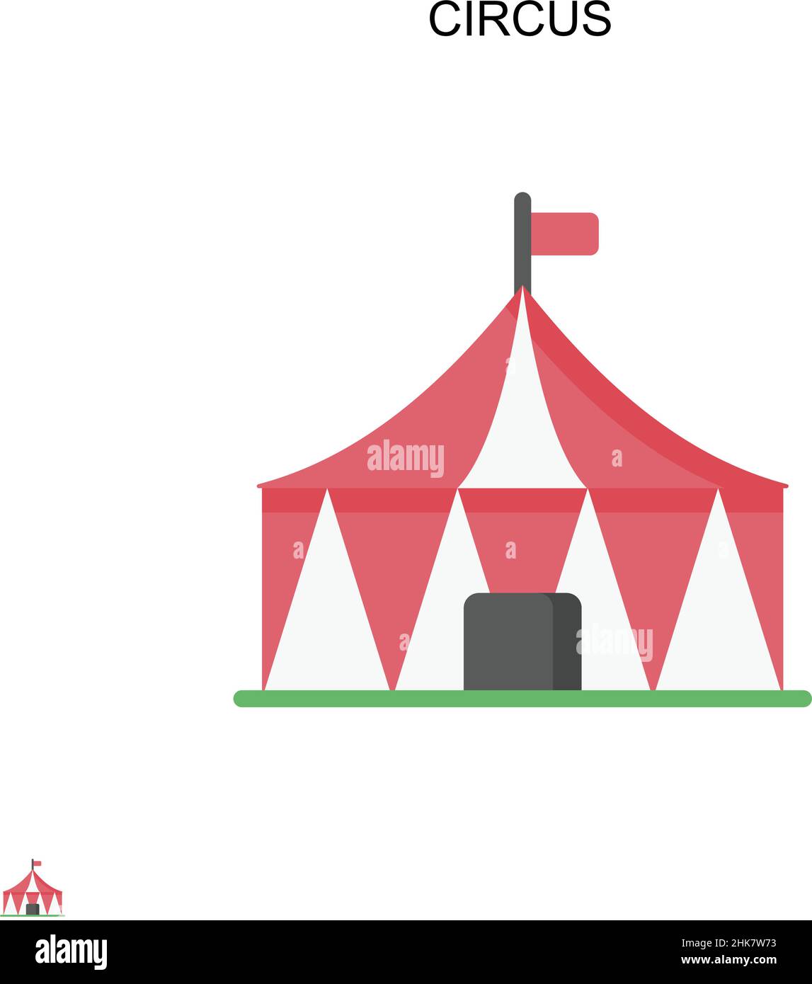 Zirkus einfaches Vektor-Symbol. Illustration Symbol Design-Vorlage für Web mobile UI-Element. Stock Vektor