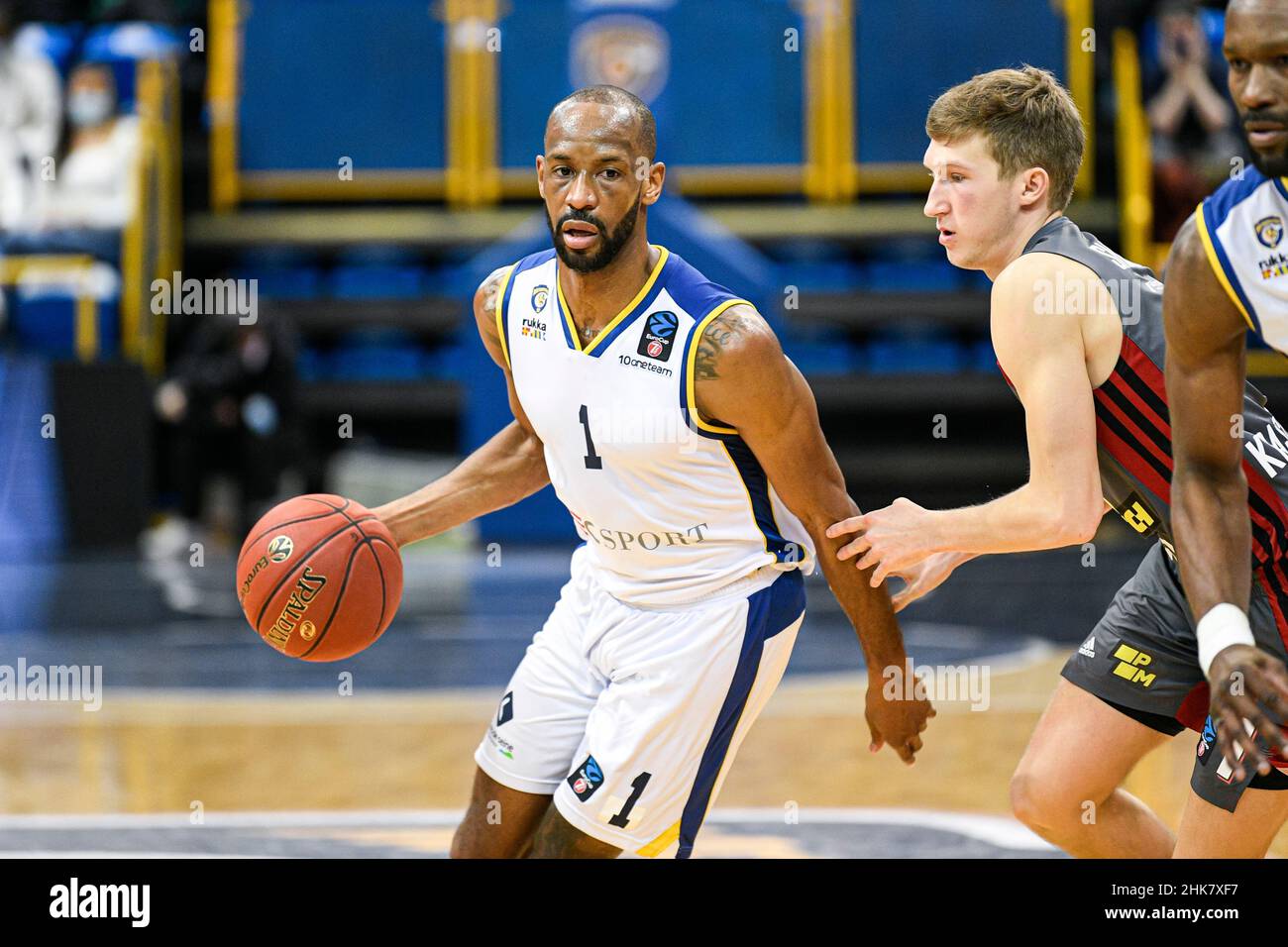 Will Cummings of Metropolitans 92 während des EUROCUP-Basketballspiels 7days zwischen den Metropoliten 92 (Boulogne-Levallois) und Lokomotiv-Kuban (Krasnodar) am 2. Februar 2022 im Palais des Sports Marcel Cerdan in Levallois-Perret, Frankreich - Foto Victor Joly / DPPI Stockfoto