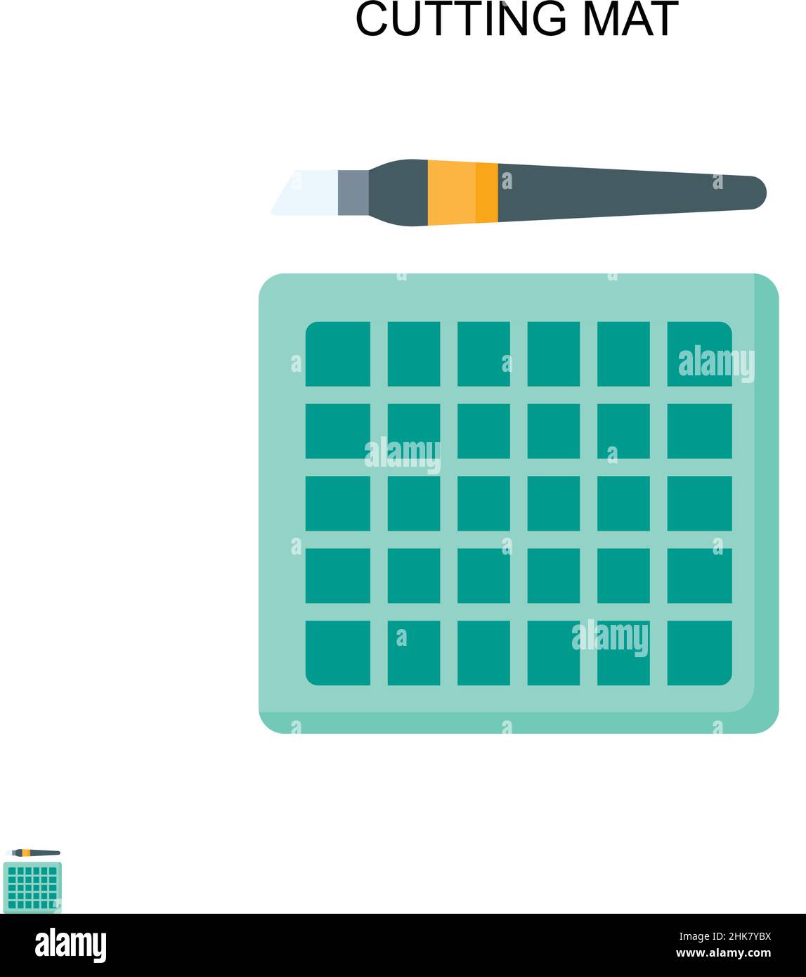 Einfaches Vektorsymbol für Schneidmatte. Illustration Symbol Design-Vorlage für Web mobile UI-Element. Stock Vektor