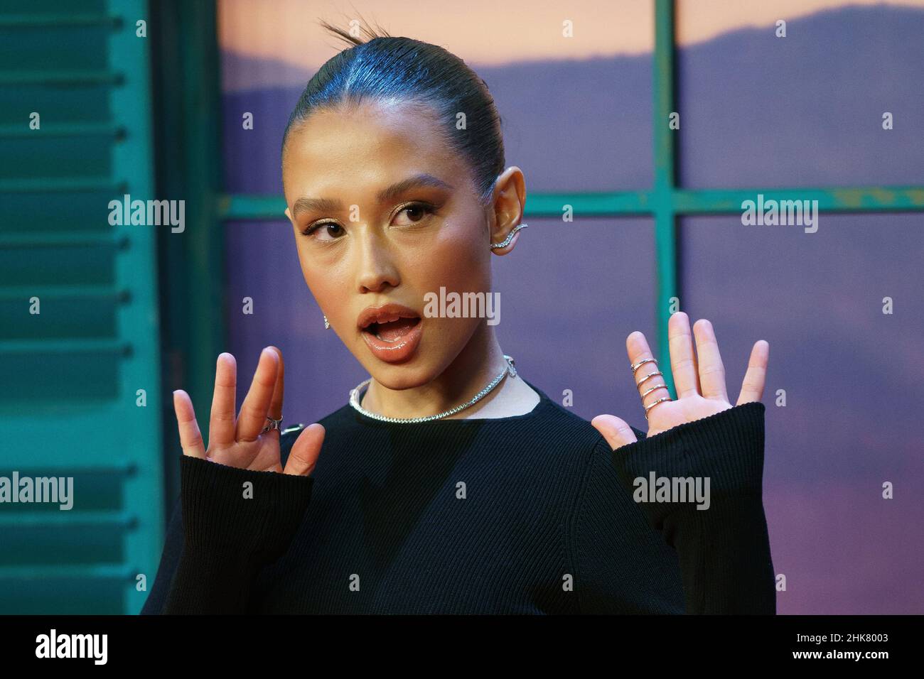 Madrid, Spanien. 02nd. Februar 2022. Natalia Azahara nimmt an der Premiere von „Through Your Window“ (A Traves de TU ventana) im Callao Cinema Teil. Kredit: SOPA Images Limited/Alamy Live Nachrichten Stockfoto