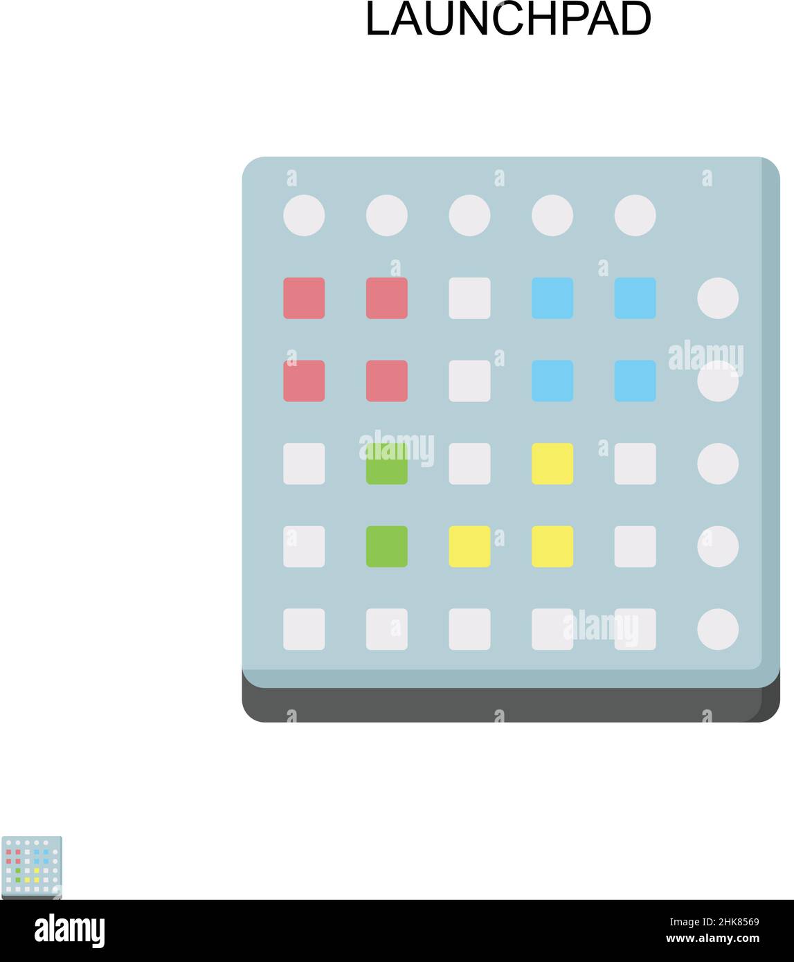Einfaches Vektorsymbol für Launchpad. Illustration Symbol Design-Vorlage für Web mobile UI-Element. Stock Vektor