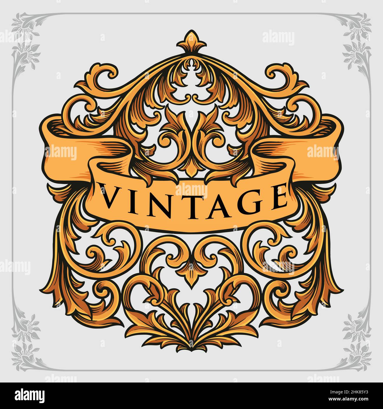 Kalligraphie Dekorative Vintage Ornamente VektorIllustrationen für