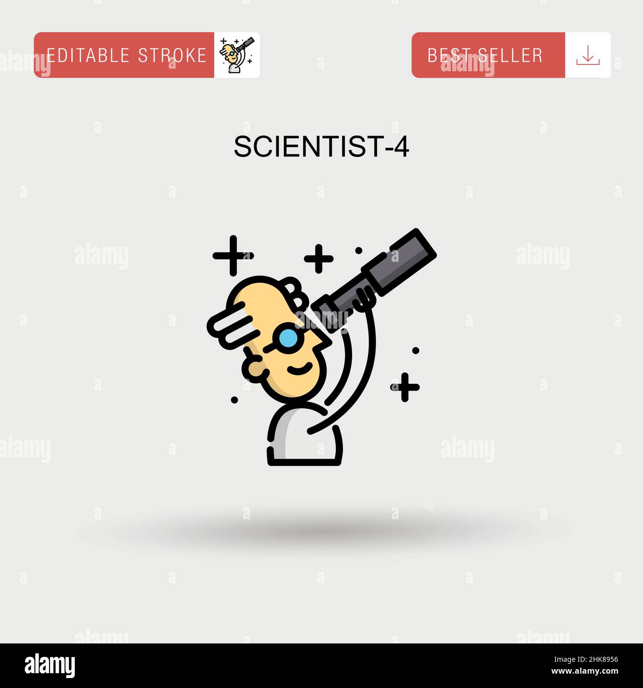 Scientist-4 einfaches Vektorsymbol. Stock Vektor