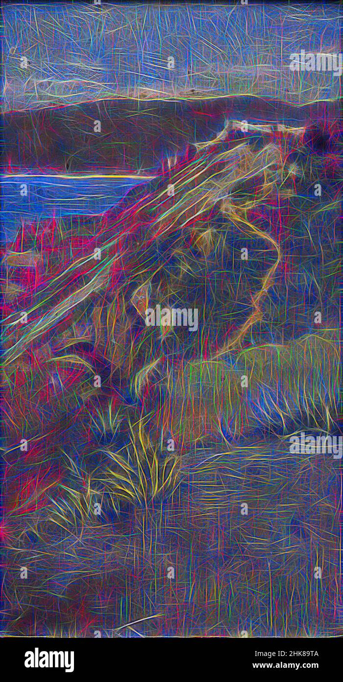 Inspiriert von Coast, Tanger, Norman Garstin, 1885, neu erfunden von Artotop. Klassische Kunst neu erfunden mit einem modernen Twist. Design von warmen fröhlichen Leuchten der Helligkeit und Lichtstrahl Strahlkraft. Fotografie inspiriert von Surrealismus und Futurismus, umarmt dynamische Energie der modernen Technologie, Bewegung, Geschwindigkeit und Kultur zu revolutionieren Stockfoto