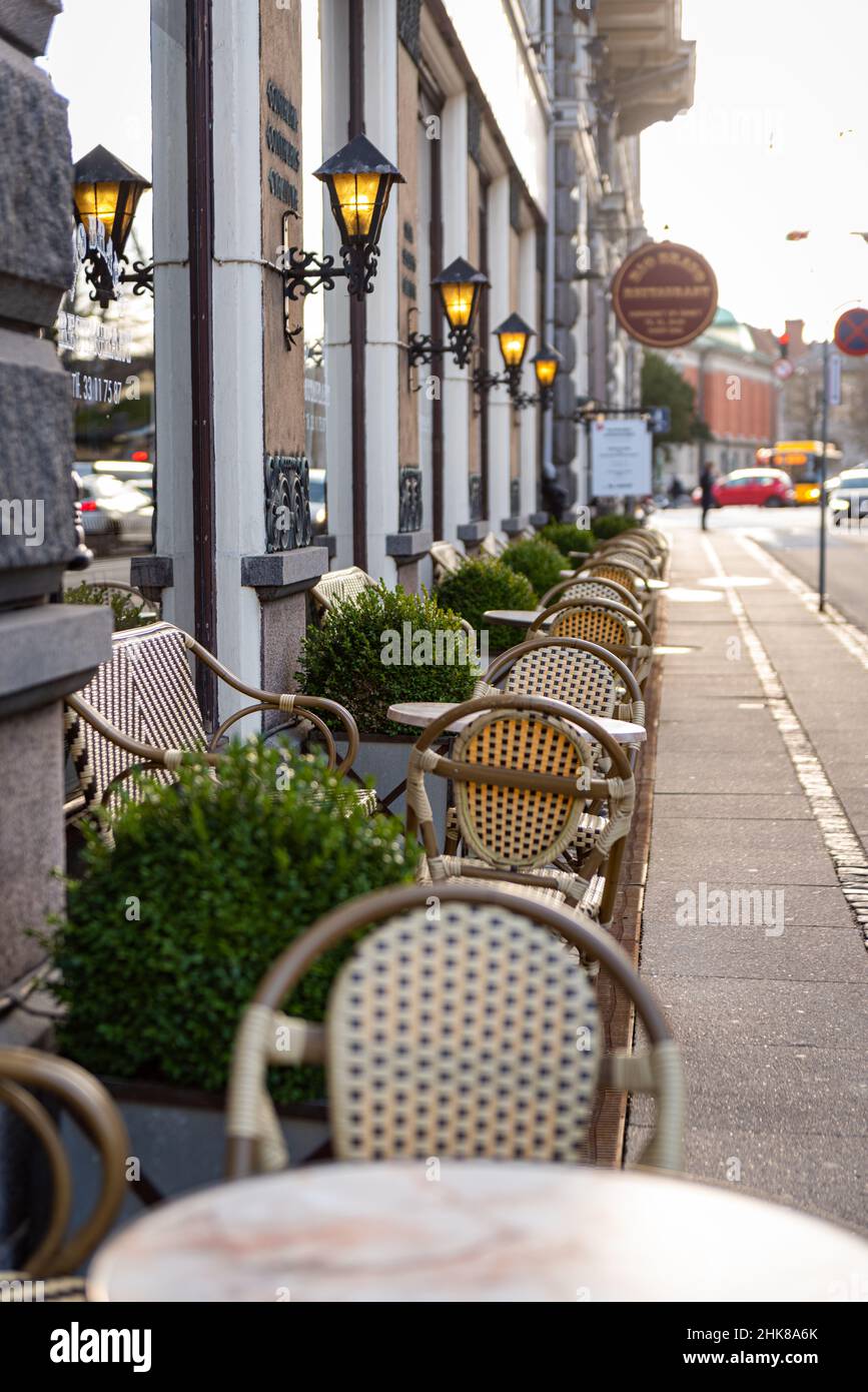 Restaurants in Kopenhagen Dänemark Stockfoto