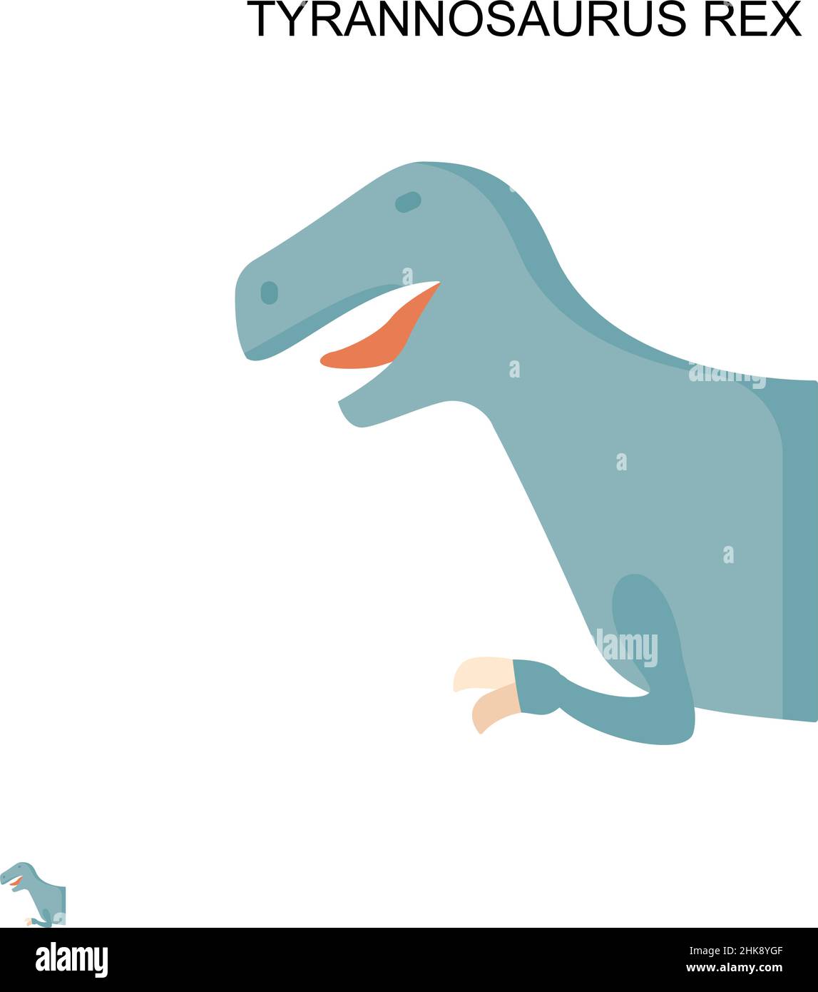 Tyrannosaurus rex einfaches Vektorsymbol. Illustration Symbol Design-Vorlage für Web mobile UI-Element. Stock Vektor