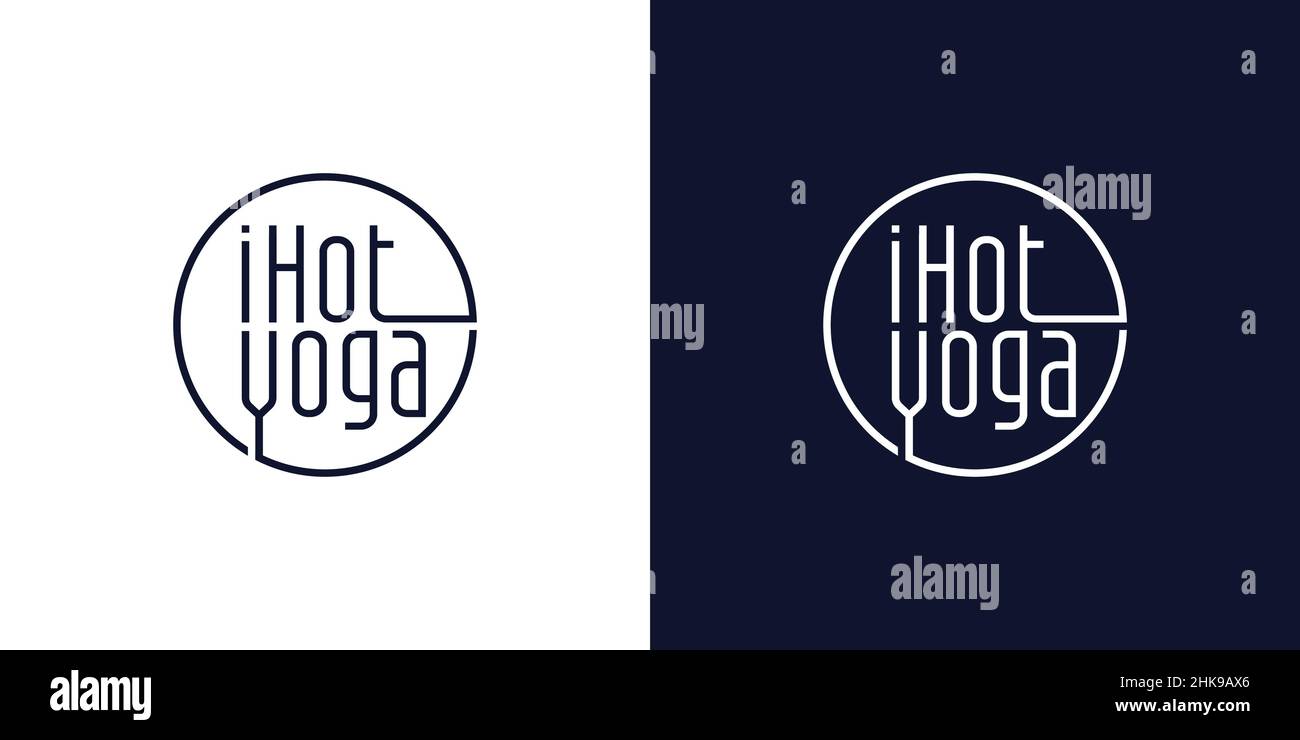 Schlichtes und modernes Yoga-Logo-Design Stock Vektor
