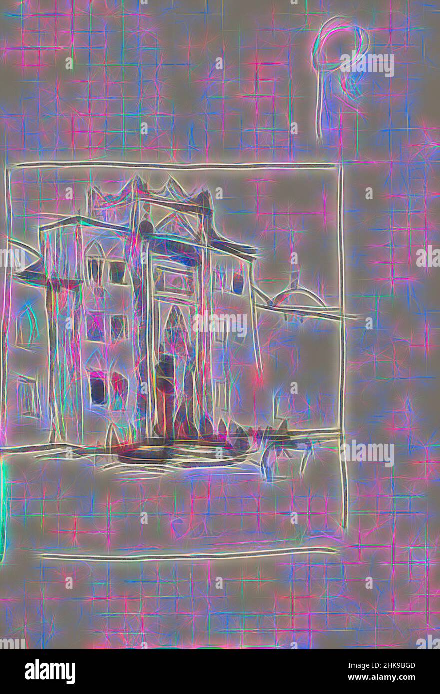 Inspiriert von der Architekturstudie der Fassade der Moschee. Auch oben rechts eine Rückansicht eines Kopfes mit Turban. Die Süleyman-Moschee in Konstantinopel und eine Figurenstudie. Istanbul Türkei, neu erfunden von Artotop. Klassische Kunst neu erfunden mit einem modernen Twist. Design von warmen fröhlichen Leuchten der Helligkeit und Lichtstrahl Strahlkraft. Fotografie inspiriert von Surrealismus und Futurismus, umarmt dynamische Energie der modernen Technologie, Bewegung, Geschwindigkeit und Kultur zu revolutionieren Stockfoto