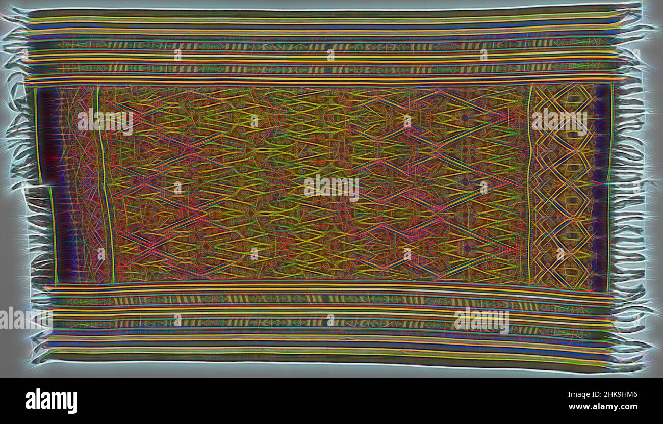 Inspiriert von Stoff, PUA, Sarawak, 1900 - 1949, Baumwolle (Textil), Länge 207 cm × Länge 190 cm × Breite 118 cm, neu gestaltet von Artotop. Klassische Kunst neu erfunden mit einem modernen Twist. Design von warmen fröhlichen Leuchten der Helligkeit und Lichtstrahl Strahlkraft. Fotografie inspiriert von Surrealismus und Futurismus, umarmt dynamische Energie der modernen Technologie, Bewegung, Geschwindigkeit und Kultur zu revolutionieren Stockfoto