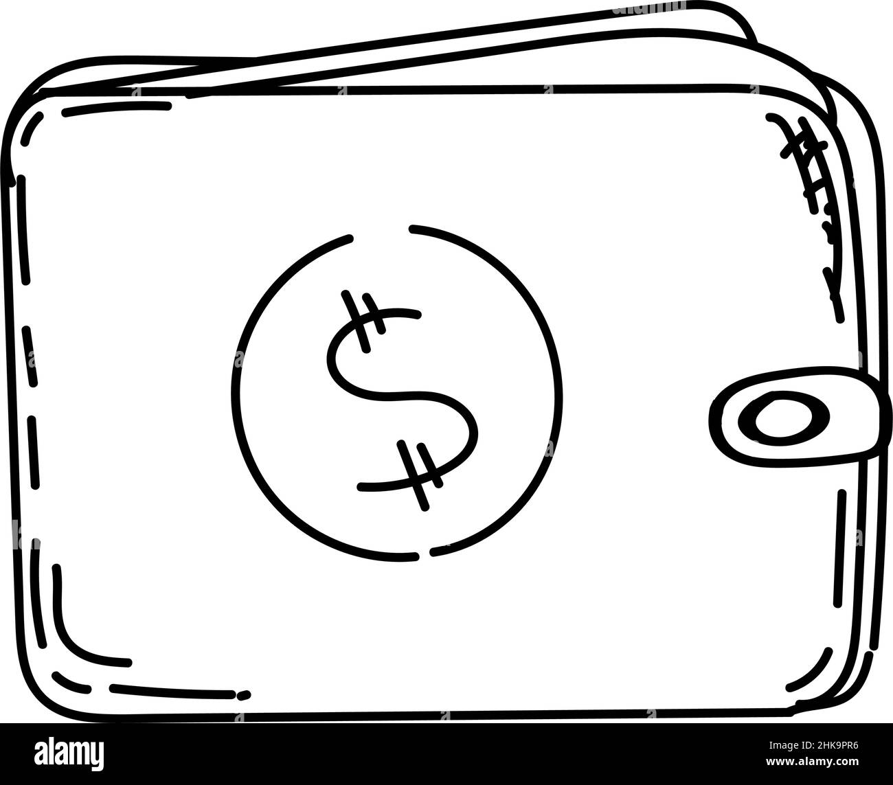 Wallet-Symbole. Professionelle, pixelgenaue Symbole, optimiert für große und kleine Auflösungen. EPS 8-Format. 5x-Format für Vorschau. Stock Vektor