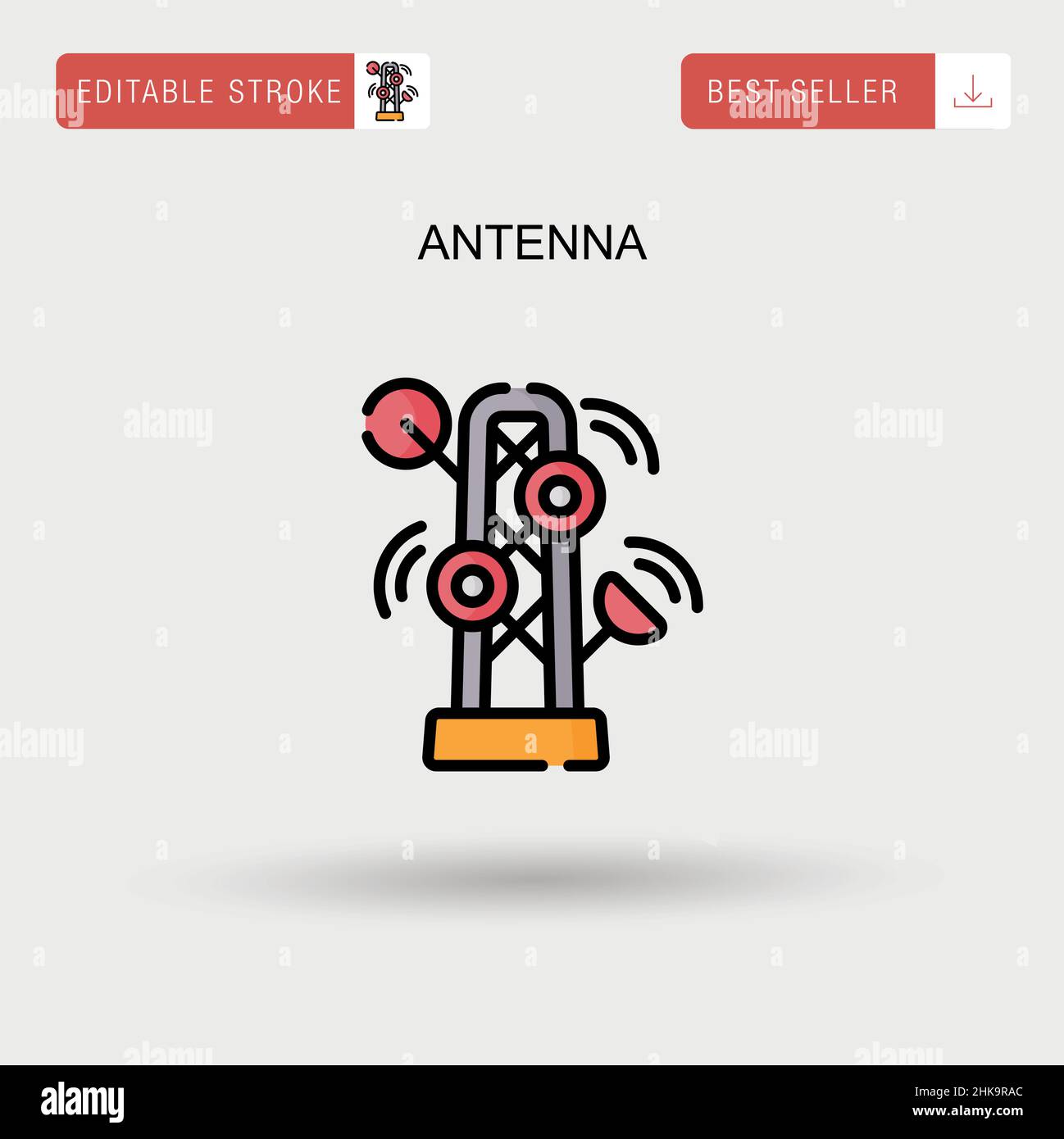 Symbol für einfachen Vektor der Antenne. Stock Vektor