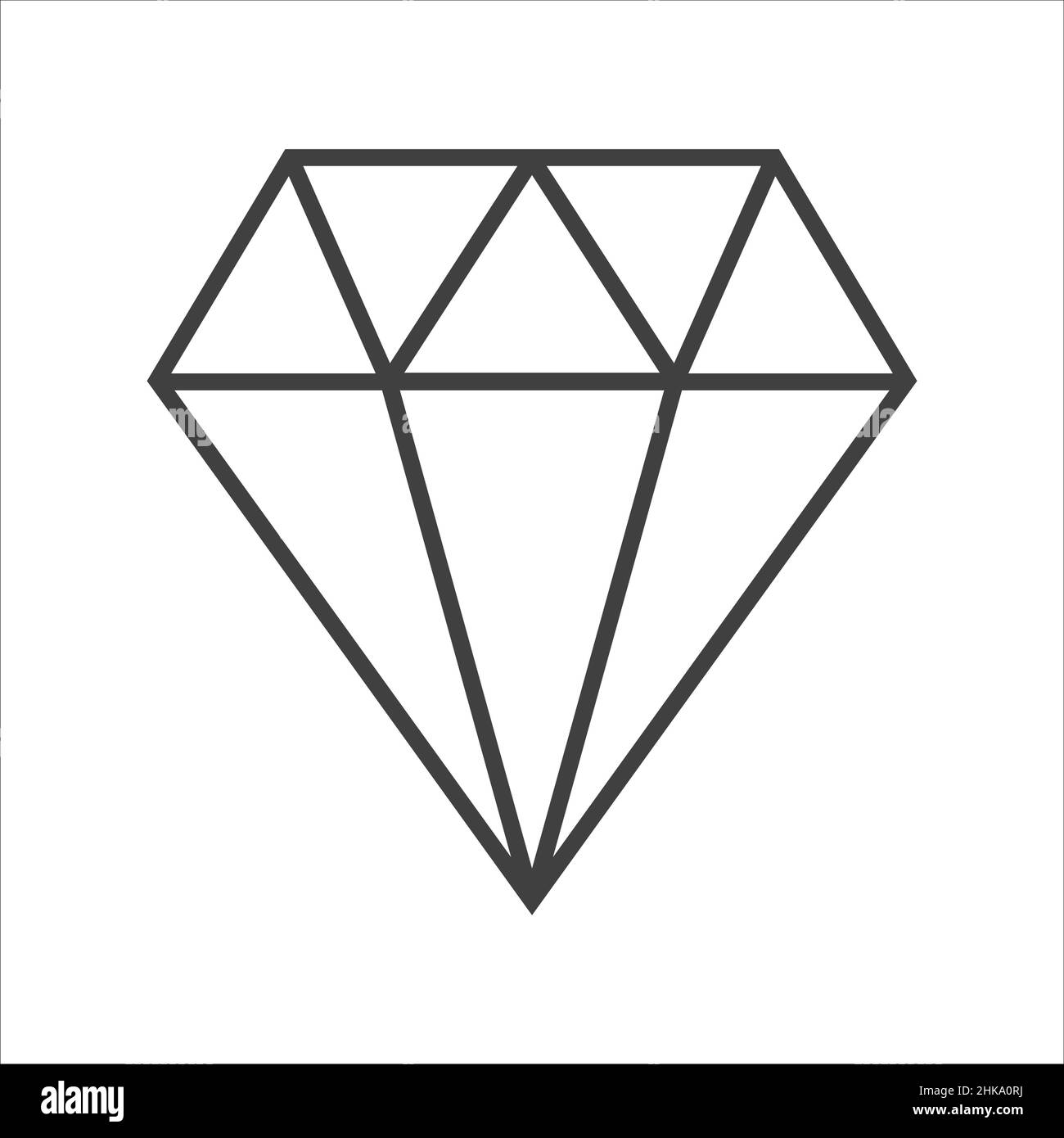 Diamant-Symbol auf weißem Hintergrund. valentinstag Geschenk. Stock Vektor